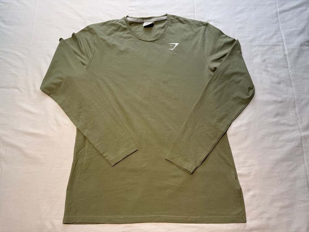 Gymshark Critical Long Sleeve T-Shirt Olive Green Size L